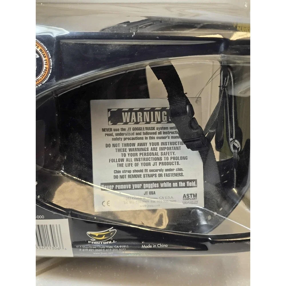 JT‎ USA Elite Headshield Paintball Mask 🥽 Full Face Anti-Fog Lens Black Safety